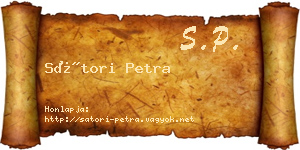 Sátori Petra névjegykártya
